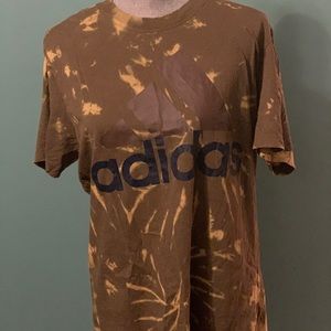 Adidas bleach dyed t-shirt